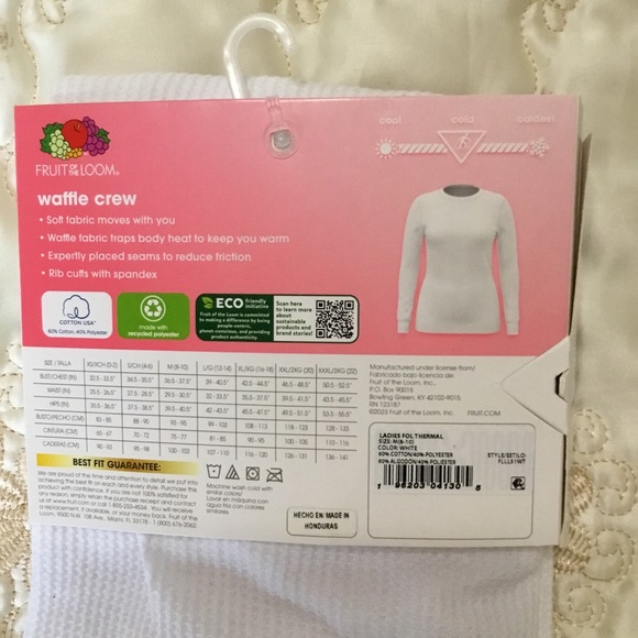 Fruit of the Loom Women's Cotton Blend Eversoft Waffle Thermal Top, Sizes M XL - Picture 5 of 13